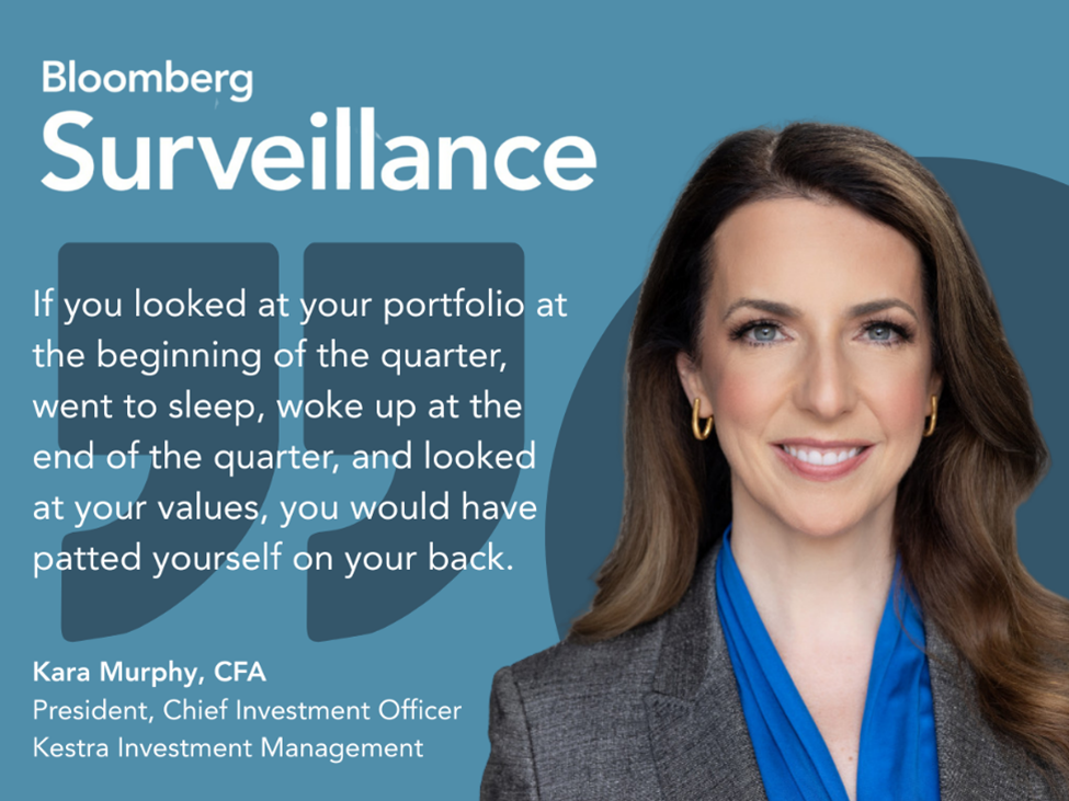 A quote card featuring Kara Murphy's headshot and a quote from her recent feature in Bloomberg