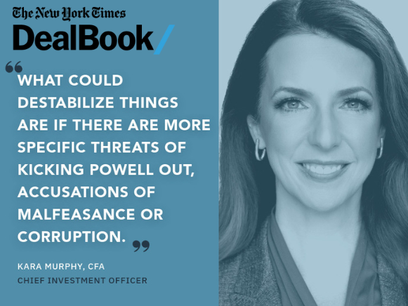 A quote card featuring Kara Murphy's headshot and a quote from her recent feature in the New york Times Dealbook