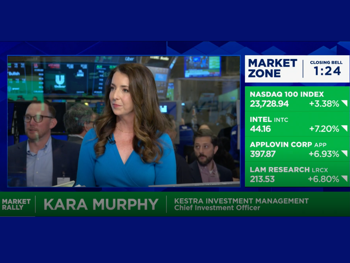 A screenshot of Kara Murphy appearing live on CNBC